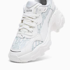 Tenis para mujer Pulsar Wedge Monogram, Warm White-Glacial Gray-PUMA Silver, extralarge
