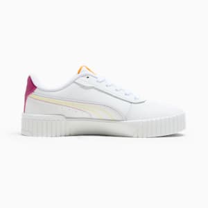 Carina 2.0 Color Stitching Women's Sneakers, PUMA White-Sun Stream-Fizzy Yellow, extralarge