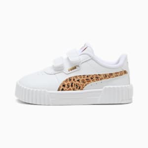 Tenis para infantes Carina 3.0 Animal, PUMA White-Light Sand-PUMA Gold, extralarge