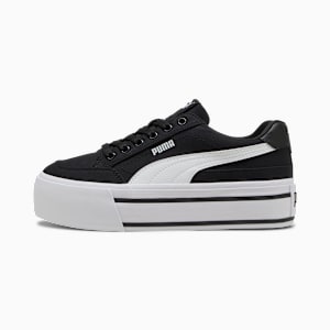 CortClassicVulcFSPlatform Sneakers Women, PUMA Black-PUMA White, extralarge