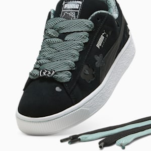 ウィメンズ PUMA x ハローキティ アンド フレンズ スウェード XL スニーカー, PUMA Black-Light Moss, extralarge-JPN