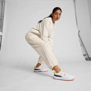 Tenis GV Special Vegas Flagship para mujer, PUMA White-New Navy-Sunny Yellow-Peach Frost, extralarge