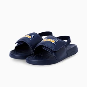 Popcat Kids Backstrap Sandals, PUMA Black-Lavender Alert-Lemon Sherbert, extralarge-IND