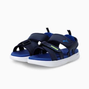 Softride Youth Backstrap Sandals, PUMA Navy-PUMA White-Vivid Blue, extralarge-IND