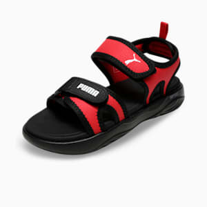 Softride Youth Backstrap Sandals, For All Time Red-PUMA Black-PUMA White, extralarge-IND