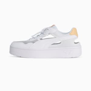 ウィメンズ コート ラリー スカイ ミュール スニーカー, PUMA White-Light Sand, extralarge-JPN