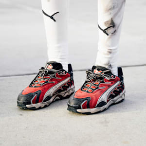 Tenis Hombre A$AP ROCKY x PUMA Inhale Distressed, PUMA Black-Pop Red, extralarge