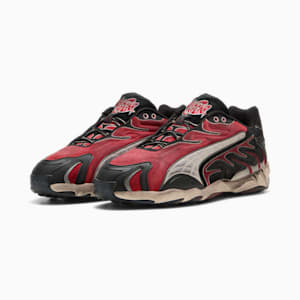 A$AP ROCKY x PUMA Inhale Distressed Sneakers, PUMA Black-Pop Red, extralarge