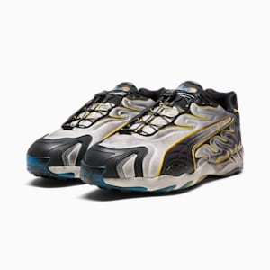 Sneakers A$AP ROCKY x PUMA Inhale en néoprène avec effet vieilli, Warm White-PUMA Black-Pelé Yellow, extralarge