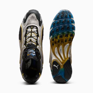 Sneakers A$AP ROCKY x PUMA Inhale en néoprène avec effet vieilli, Warm White-PUMA Black-Pelé Yellow, extralarge