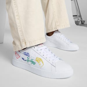 Tenis Clyde EMBD Vegas Flagship, PUMA White-Archive Green-Sunny Yellow, extralarge