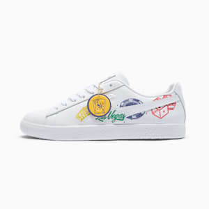 Tenis Clyde EMBD Vegas Flagship, PUMA White-Archive Green-Sunny Yellow, extralarge
