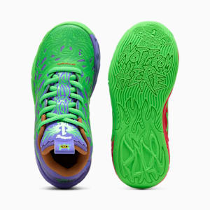 PUMA x LAMELO BALL x TMNT MB.04 Raphael and Donatello Little Kids' Basketball Shoes, Dark Amethyst-PUMA Red-Fluro Green Pes, extralarge
