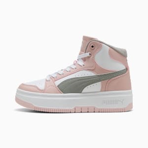 Tenis Rebound Femme Mid para mujer, PUMA White-Gray Echo-Mauve Mist, extralarge