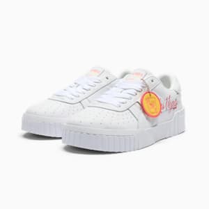 Tenis Cali B Vegas Flagship para mujer, PUMA White-Peach Frost-Sunny Yellow, extralarge