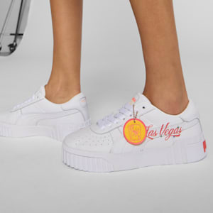 Tenis Cali B Vegas Flagship para mujer, PUMA White-Peach Frost-Sunny Yellow, extralarge