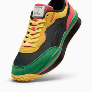 Tenis Style Rider Vegas Flagship para mujer, PUMA Black-Peach Frost-Sunny Yellow, extralarge