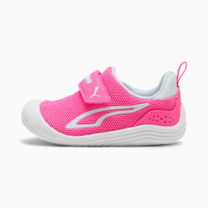 Kitten Mesh Sneakers Toddlers, Fluro Pink Pes-Sea Glass, large