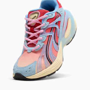 Tenis Inverse Unfiltered para niños grandes, Creamy Vanilla-For All Time Red-Team Light Blue, extralarge