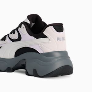 ウィメンズ パルサー ライト ポップ スニーカー, Feather Gray-PUMA Black-Lilac Frost, extralarge-JPN