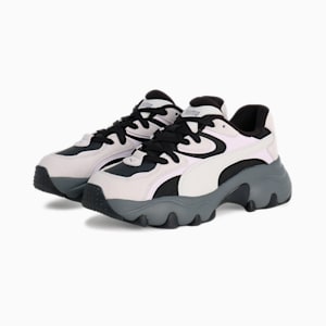 ウィメンズ パルサー ライト ポップ スニーカー, Feather Gray-PUMA Black-Lilac Frost, extralarge-JPN