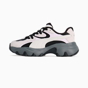 ウィメンズ パルサー ライト ポップ スニーカー, Feather Gray-PUMA Black-Lilac Frost, extralarge-JPN
