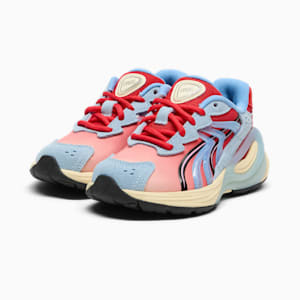 Tenis Inverse Unfiltered para niños pequeños, Creamy Vanilla-For All Time Red-Team Light Blue, extralarge