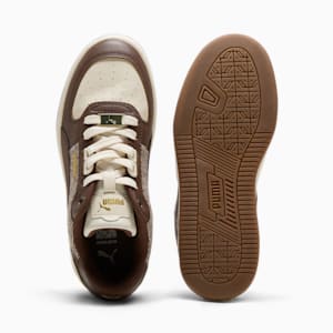 Caven 2.0 Lux Suede Novelty Big Kids' Sneakers, Alpine Snow-Espresso Brown-PUMA Gold, extralarge