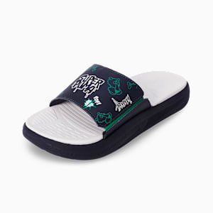 SoftrideSlide SUPER Youth Slides, New Navy-Alpine Snow-Archive Green, extralarge-IND