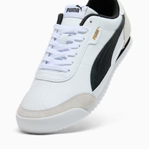 Turino II OG Women's Sneakers, PUMA White-PUMA Black-Vapor Gray-PUMA Gold, extralarge