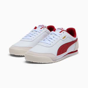 Tenis para mujer Turino II OG, PUMA White-Dark Crimson-Warm White-PUMA Gold, extralarge