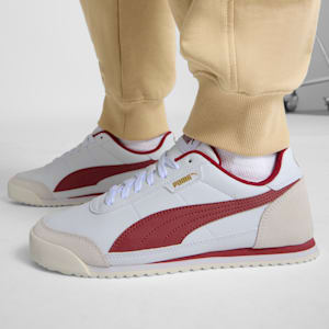 Tenis para mujer Turino II OG, PUMA White-Dark Crimson-Warm White-PUMA Gold, extralarge