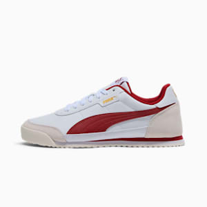 Tenis para mujer Turino II OG, PUMA White-Dark Crimson-Warm White-PUMA Gold, extralarge