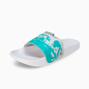 MAPF1 Leadcat 2.0 Graphic Unisex Slides, Spectra Green-Mercedes Team Silver-PUMA White, extralarge-IND