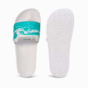 MAPF1 Leadcat 2.0 Graphic Unisex Slides, Spectra Green-Mercedes Team Silver-PUMA White, extralarge-IND