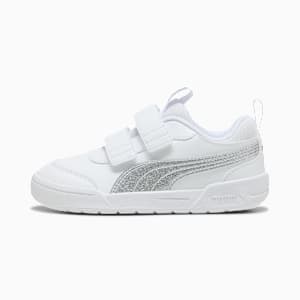 Tenis Puma multiflex 2 Glitz para niños, PUMA White-PUMA Silver, extralarge