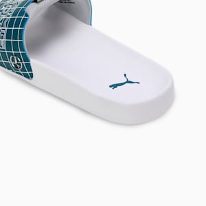 MAPF1 Leadcat 2.0 Unisex Slides, Puma White-Blue Coral, extralarge-IND