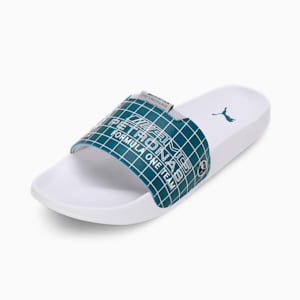 MAPF1 Leadcat 2.0 Slides, Puma White-Blue Coral, extralarge-IND