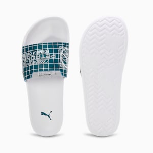 MAPF1 Leadcat 2.0 Unisex Slides, Puma White-Blue Coral, extralarge-IND