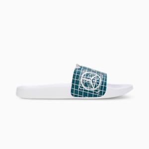 MAPF1 Leadcat 2.0 Unisex Slides, Puma White-Blue Coral, extralarge-IND