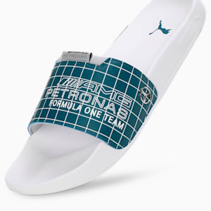 MAPF1 Leadcat 2.0 Unisex Slides, Puma White-Blue Coral, extralarge-IND