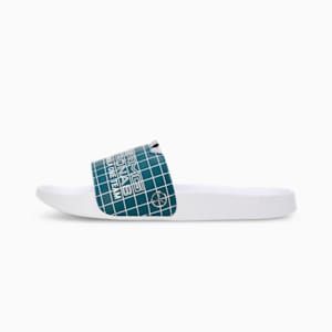 MAPF1 Leadcat 2.0 Unisex Slides, Puma White-Blue Coral, extralarge-IND