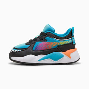 PUMA x HOT WHEELS™ MONSTER TRUCKS RS-X Sneakers Kids, Tropical Blue-Orange Glo, extralarge