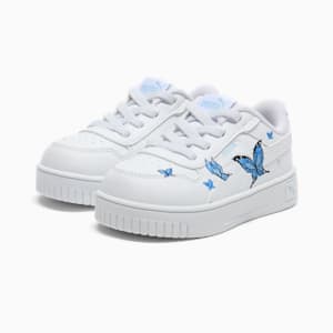 Carina Street Butterfly Toddlers' Sneakers, PUMA White-Hyperlink Blue-Silver Sky, extralarge