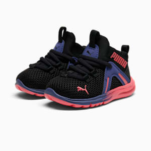 Enzo 2 Sunset Toddlers' Sneakers, PUMA Black-Peach Frost-Blue Crystal, extralarge
