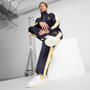 Tenis bordado Clyde NYC Flagship, PUMA White-Alpine Snow-Sunny Yellow, extralarge
