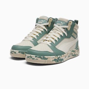 Rebound V6 Camo Men's Sneakers, Alpine Snow-Warm White-Green Moon, extralarge