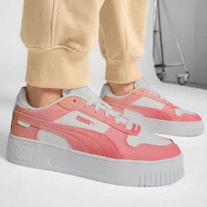 Tenis para mujer Carina Street Dip Fade, PUMA White-Peach Frost-Pink Fruit, extralarge