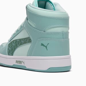 Tenis mid para mujer PUMA Rebound Layup Rebel, Peaceful Blue-Green Moon-Modern Mint, extralarge