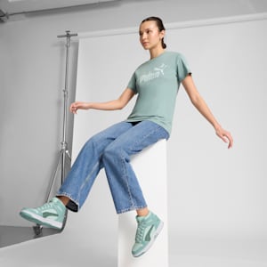 Tenis mid para mujer PUMA Rebound Layup Rebel, Peaceful Blue-Green Moon-Modern Mint, extralarge